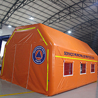 inflatable Orange medical tent